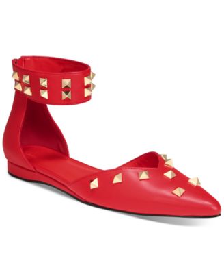 Women's Lennox Studded Ankle-Strap Flats 