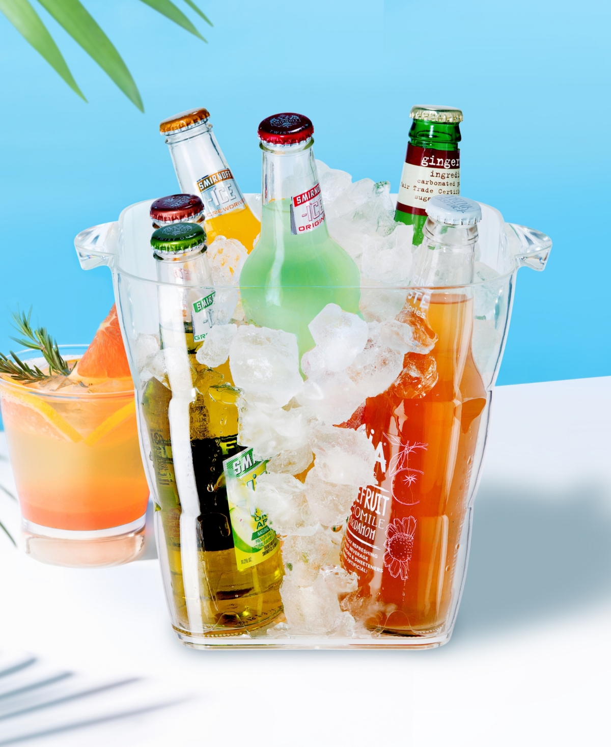OGGI 8" X 8" X 9.75" ACRYLIC SQUARE ICE BUCKET 