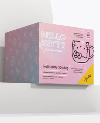 Hello Kitty 50th Anniversary Limited Edition 3D Double Wall Glass Mug
