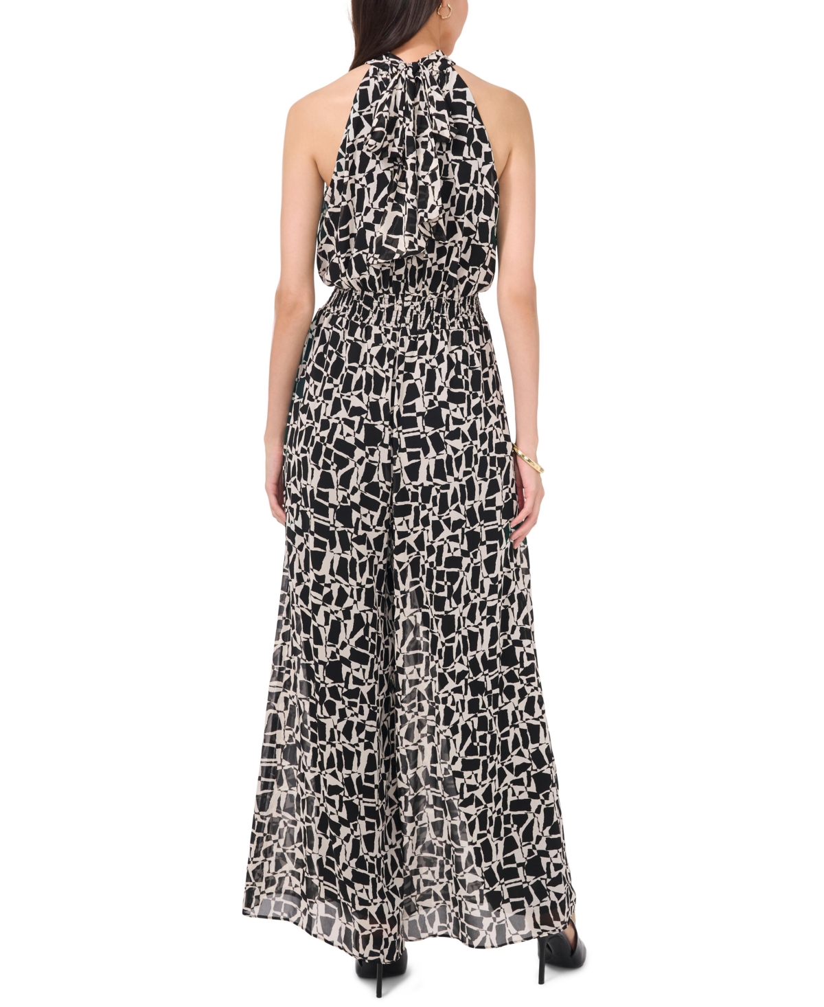 Vince Camuto Women's Halter Smocked-Waist Jumpsuit