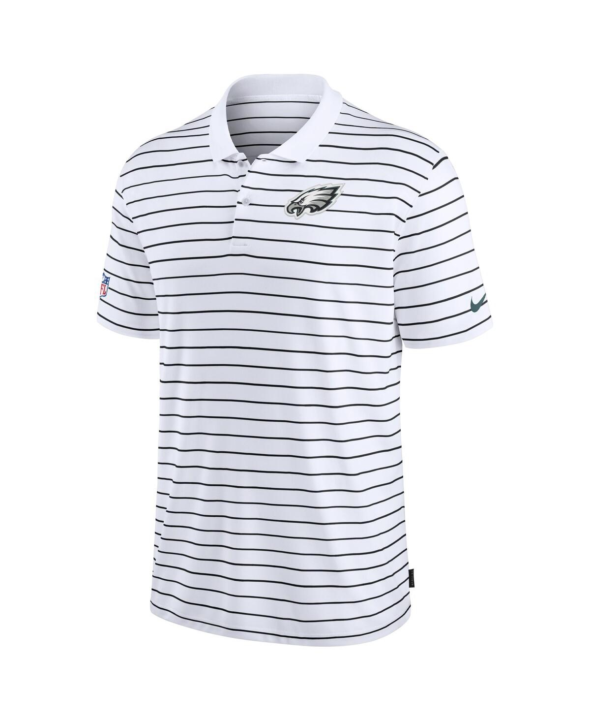 Nike Men'sPhiladelphia Eagles Sideline Lock Up Victory Performance Polo - White, Black