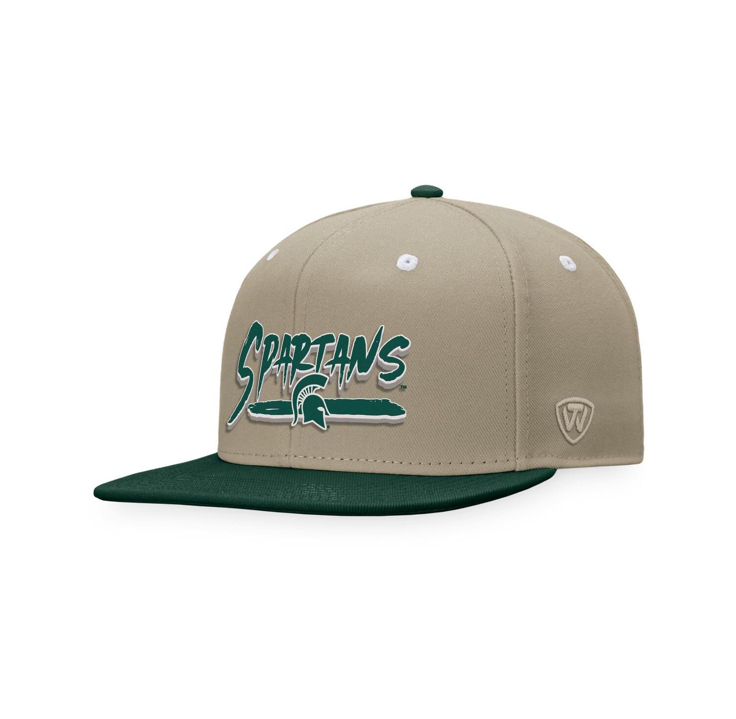 Men's Khaki/Green Michigan State Spartans Land Snapback Hat