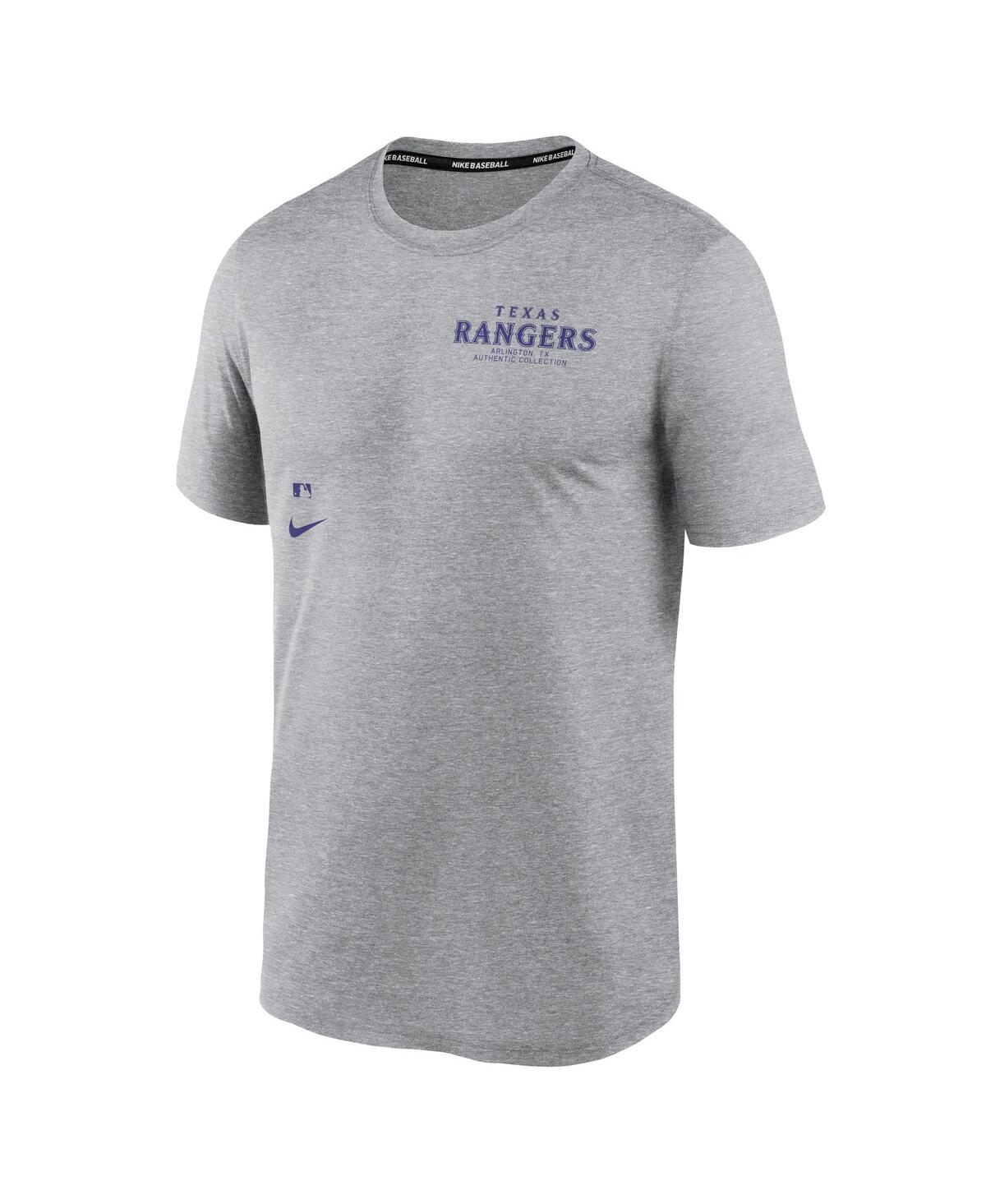 Nike Men'sTexas Rangers Authentic Collection Early Work Tri-Blend Performance T-Shirt - Heather Charcoal