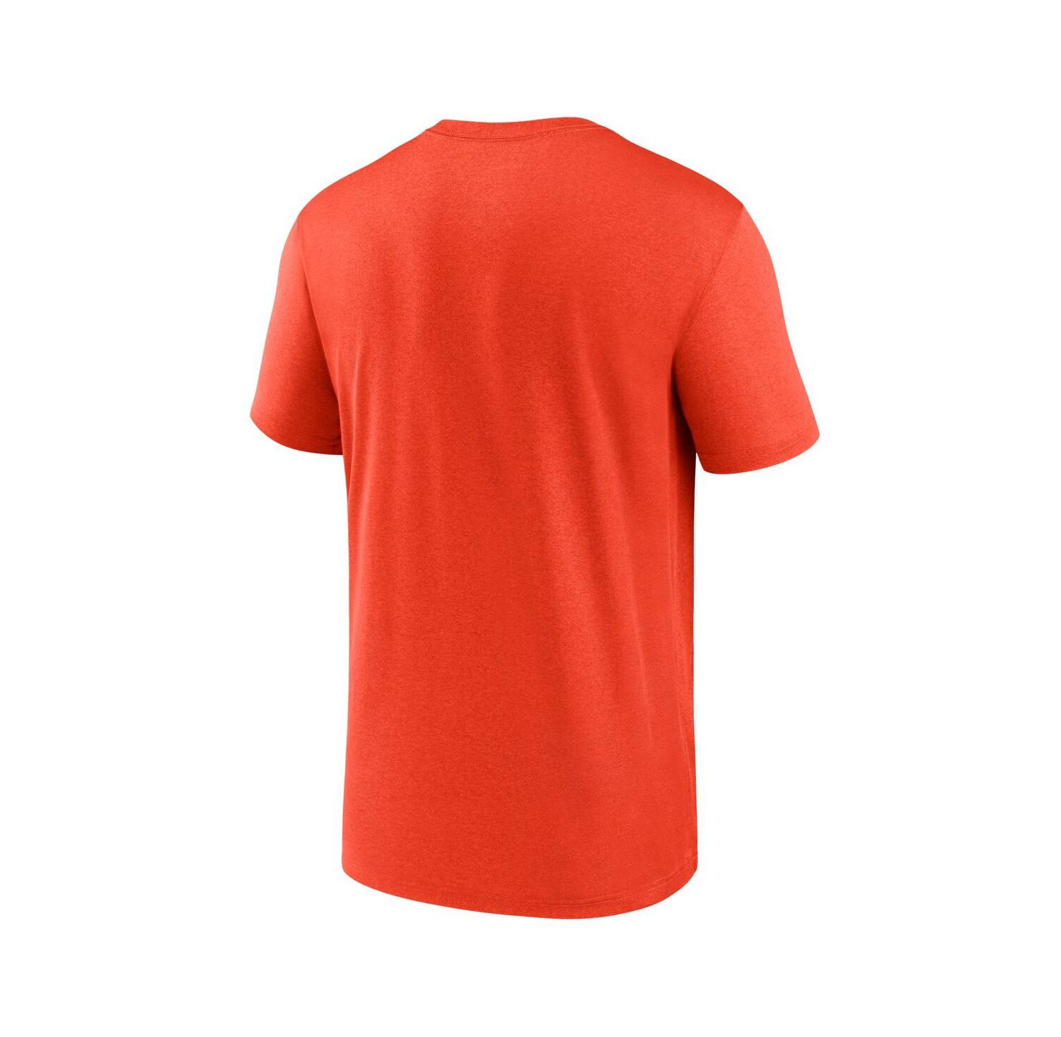 Men's Orange New York Mets Legend Fuse Large Logo Performance T-Shirt