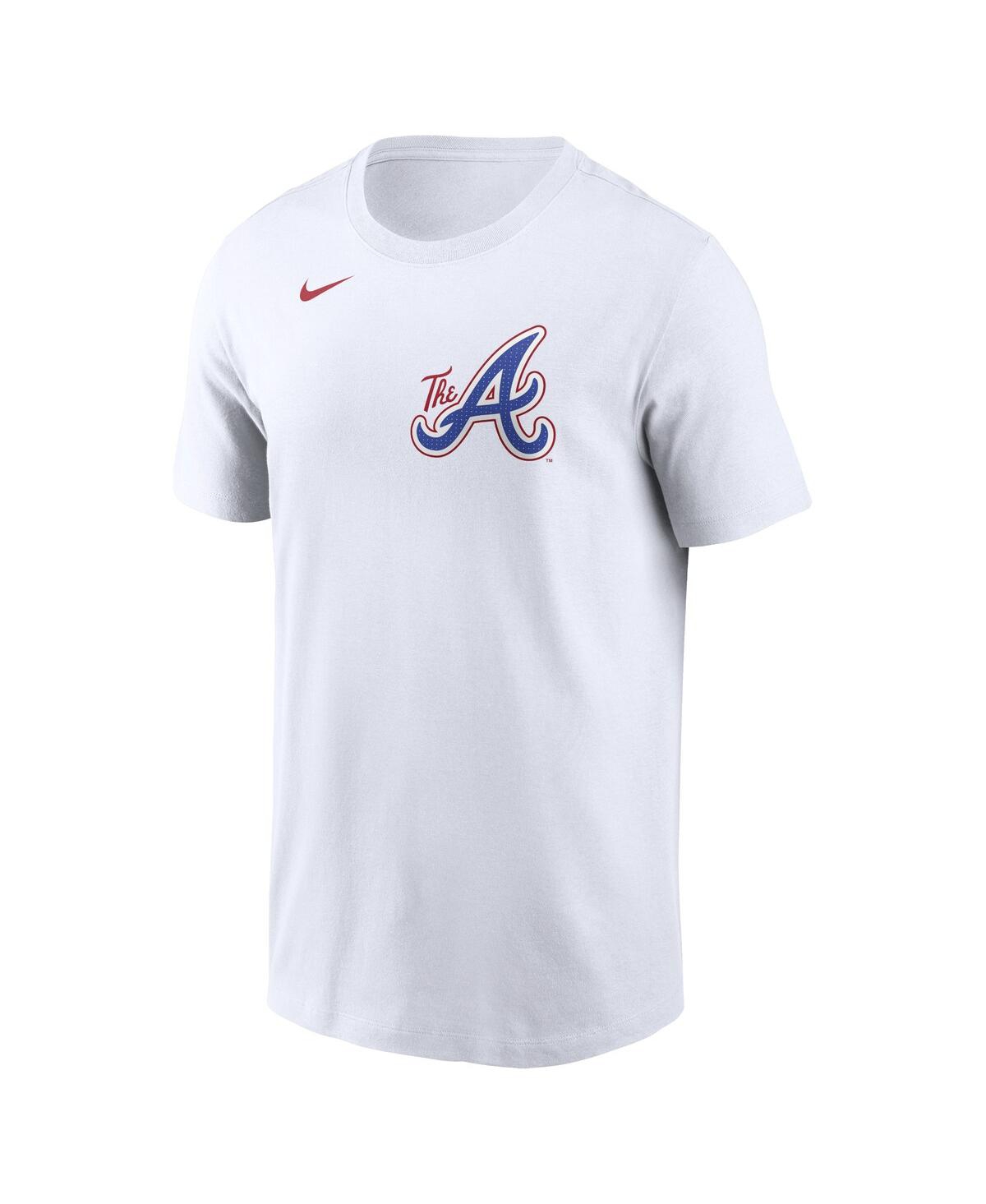 Nike Men's Matt Olson White Atlanta Braves City Connect Fuse Name Number T-shirt In White