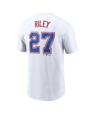 Men's Austin Riley&nbsp;White Atlanta Braves City Connect Fuse Name Number T-Shirt