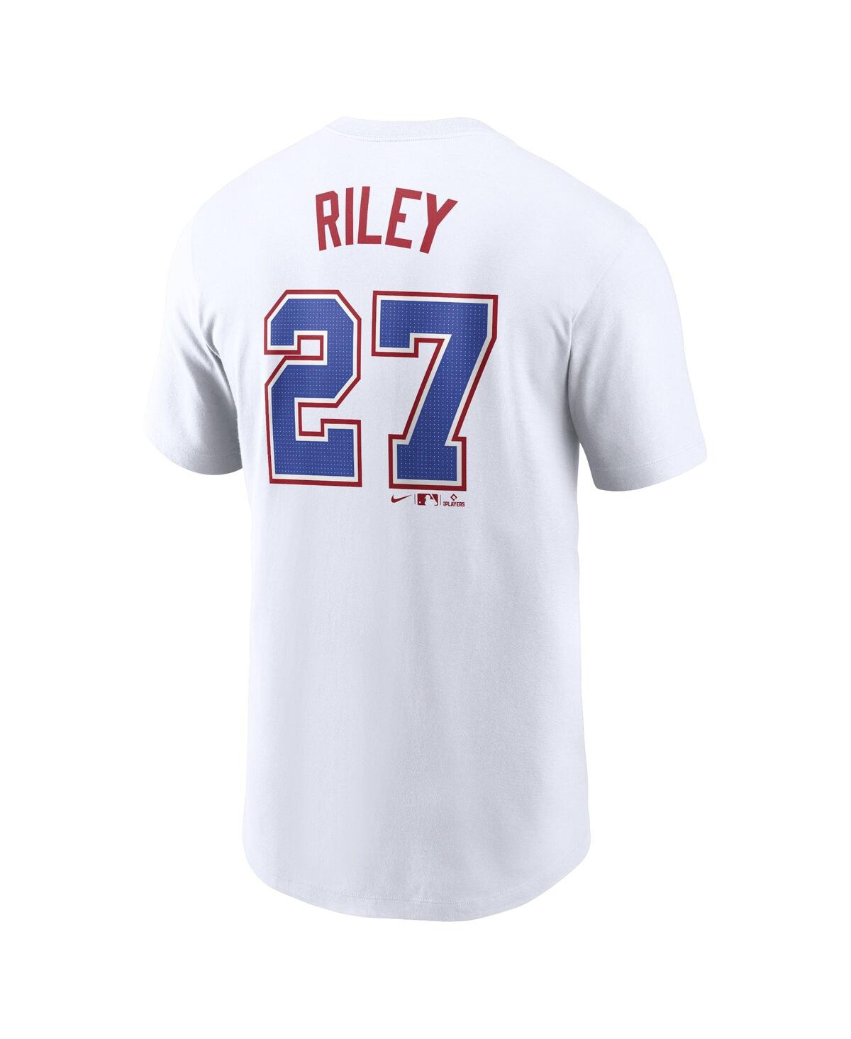 Nike Men's Austin Riley White Atlanta Braves City Connect Fuse Name Number T-shirt In White
