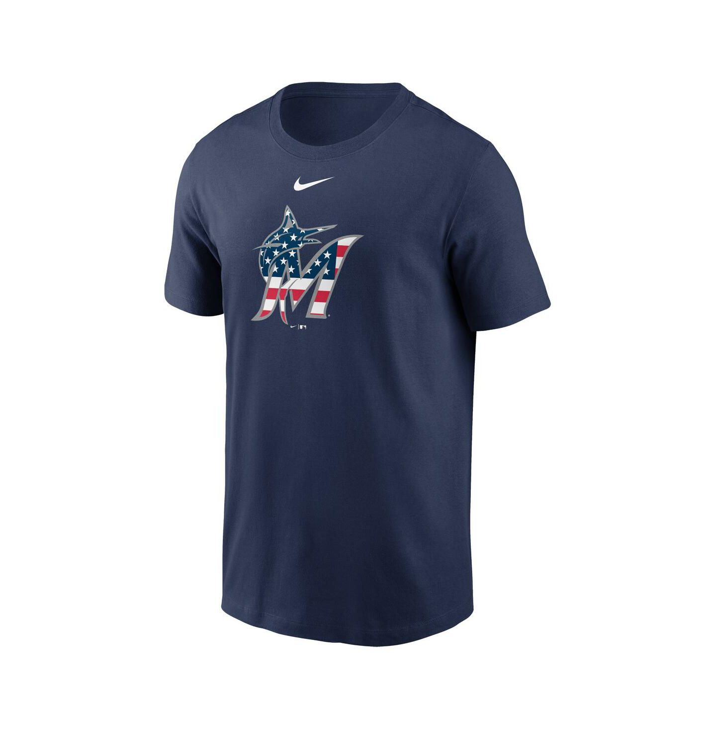 Мужская футболка Nike Navy Miami Marlins Americana — фото 2