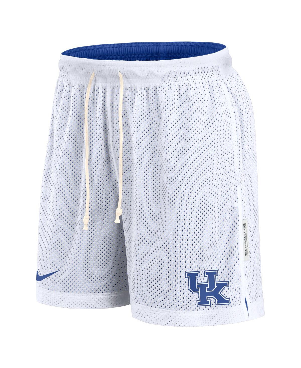 Nike Men's White/royal Kentucky Wildcats Primetime Reversible Performance Shorts In White,royal