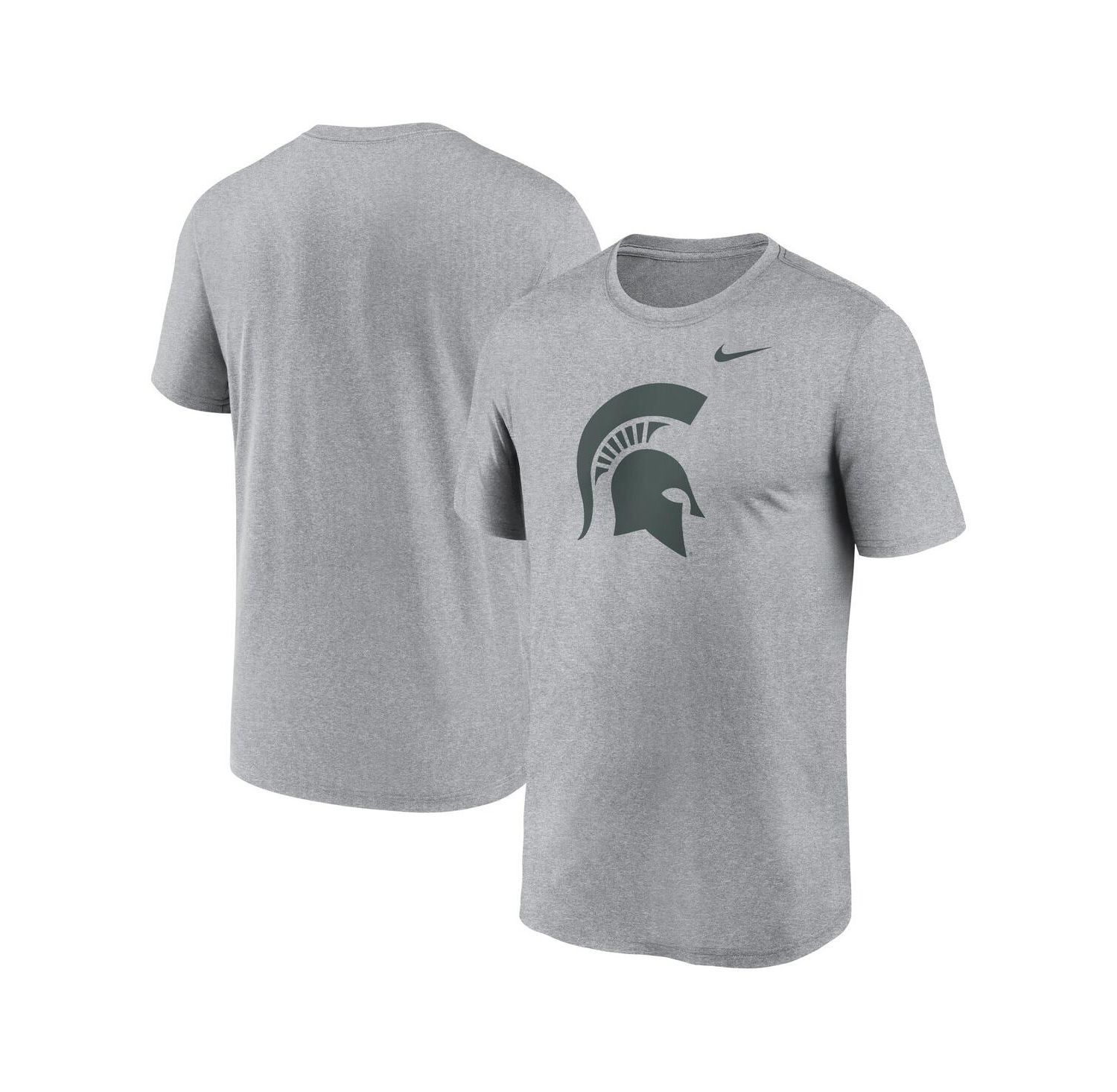 Men's Heather Gray Michigan State Spartans Primetime Legend Logo T-Shirt