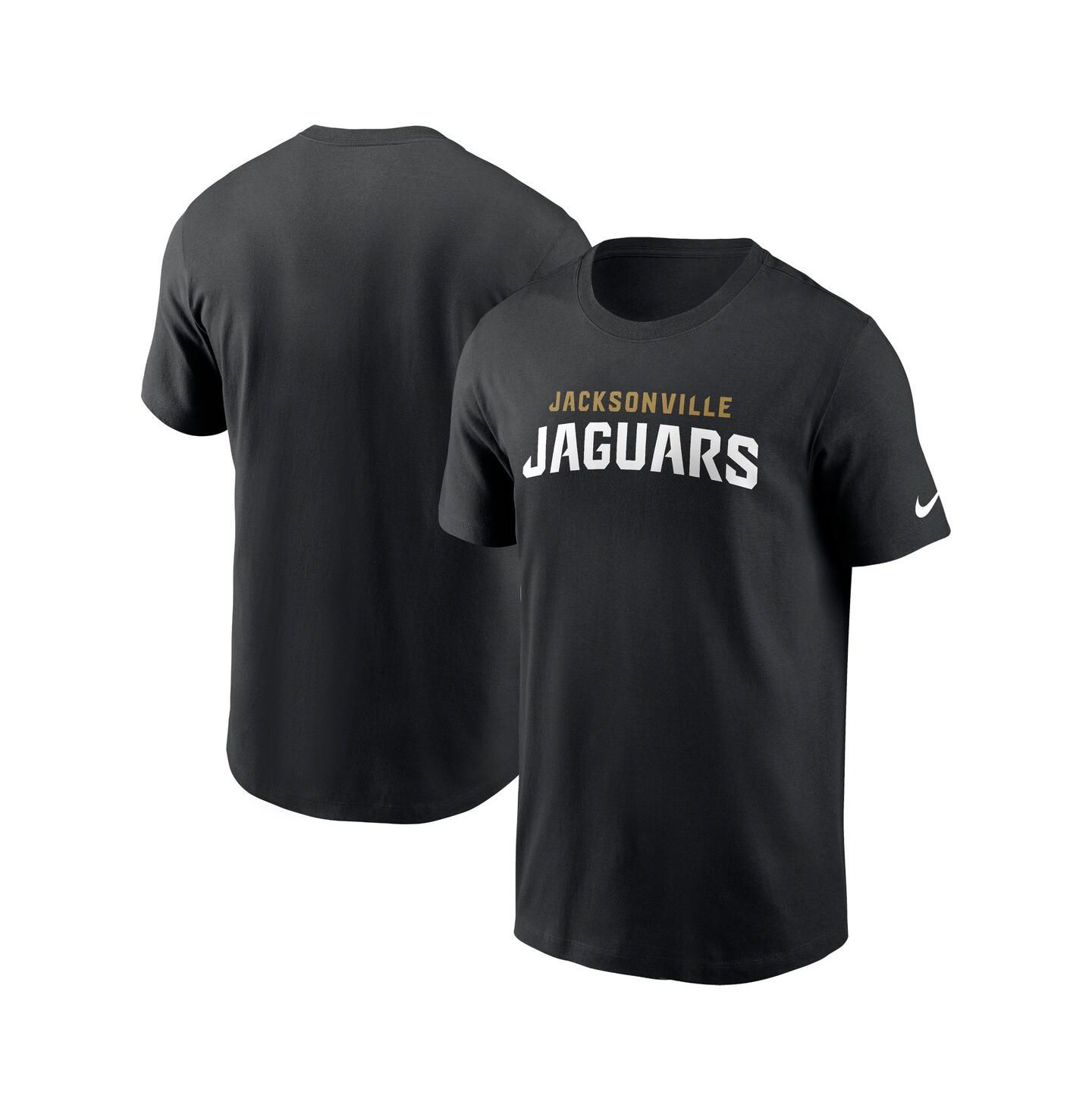 Мужская футболка Nike Black Jacksonville Jaguars Primetime Wordmark Essential — фото 1