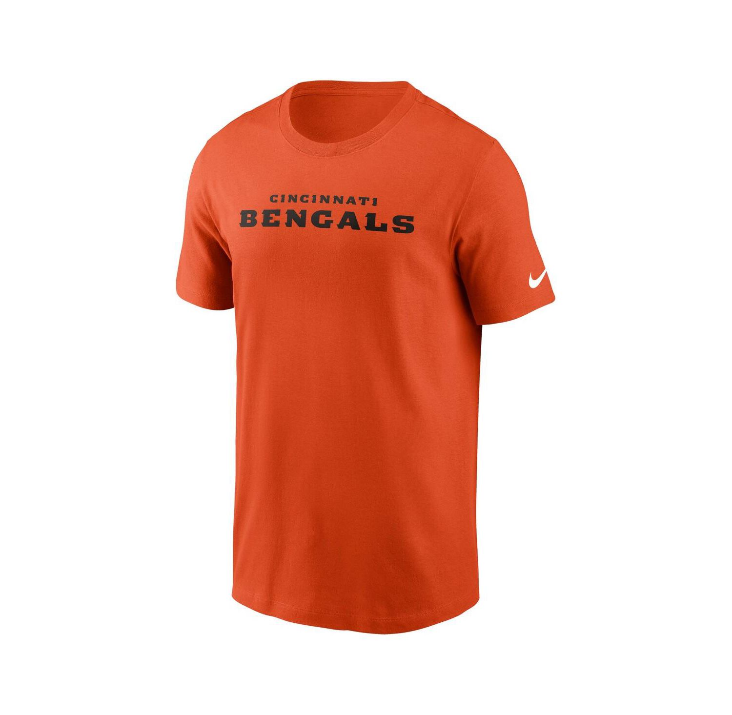 Men's Orange Cincinnati Bengals Primetime Wordmark Essential T-Shirt