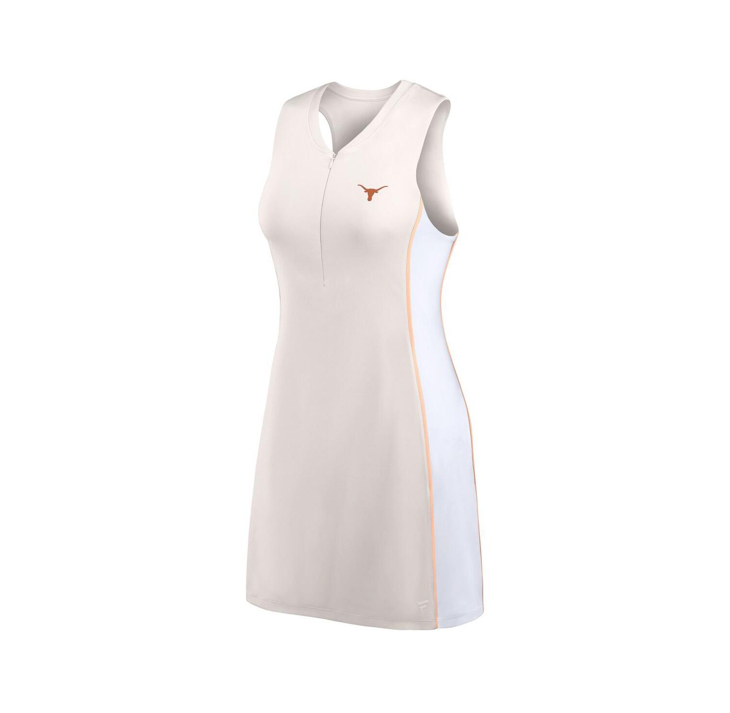 Women's White Texas Longhorns Studio Boost Athletic Half-Zip Dress