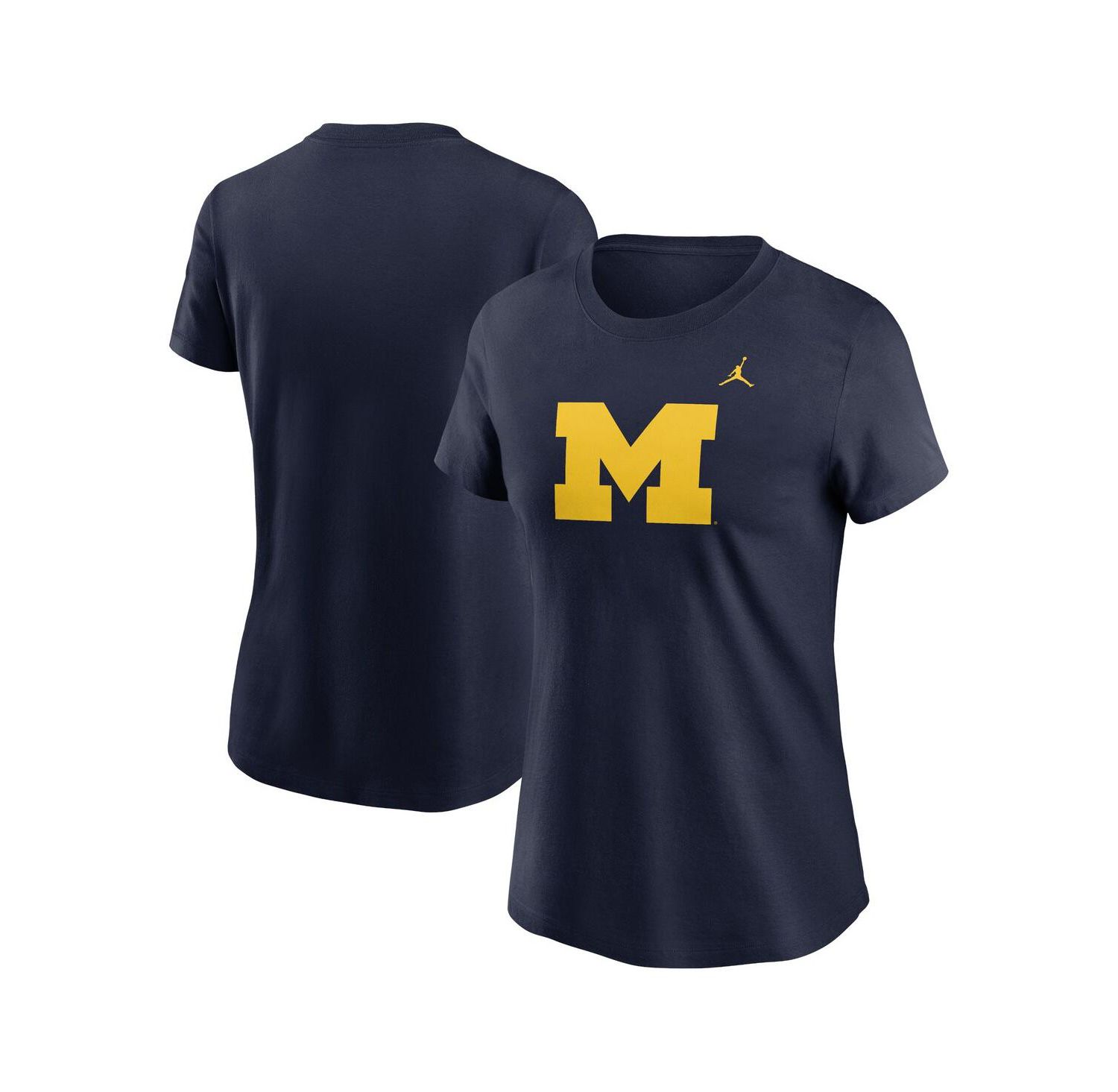 Women's Navy Michigan Wolverines Primetime Evergreen Logo T-Shirt