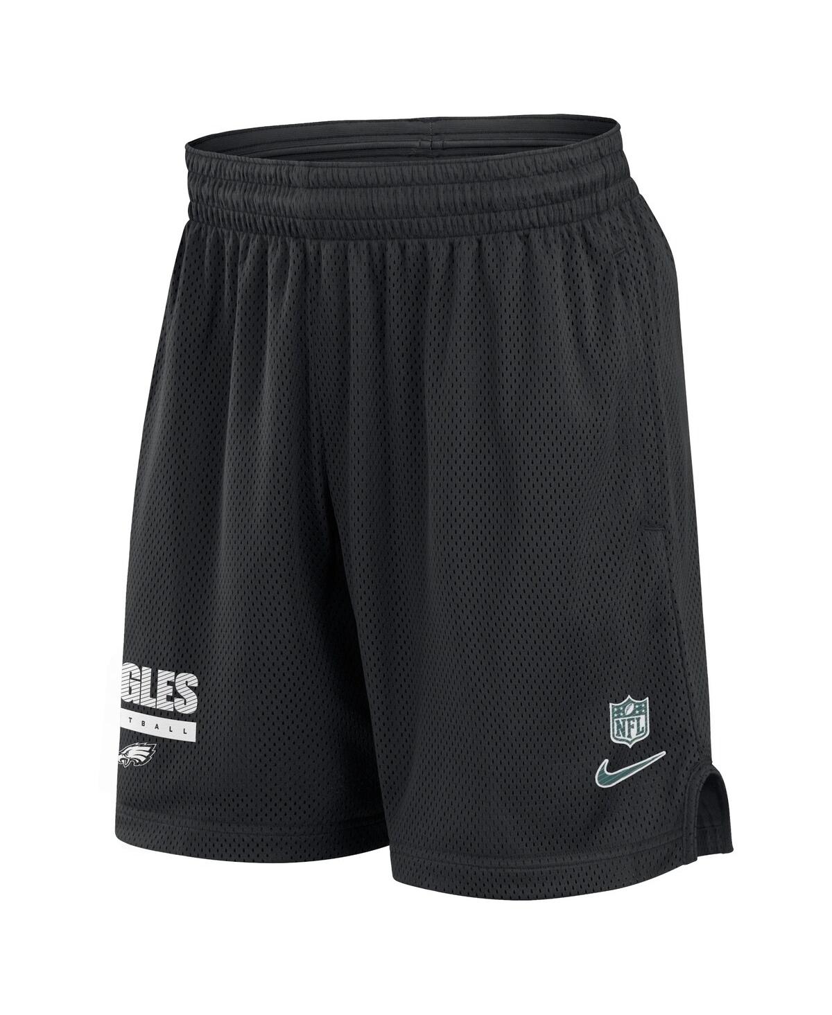 Nike Men'sPhiladelphia Eagles 2024 Sideline Performance Mesh Shorts - Black, White