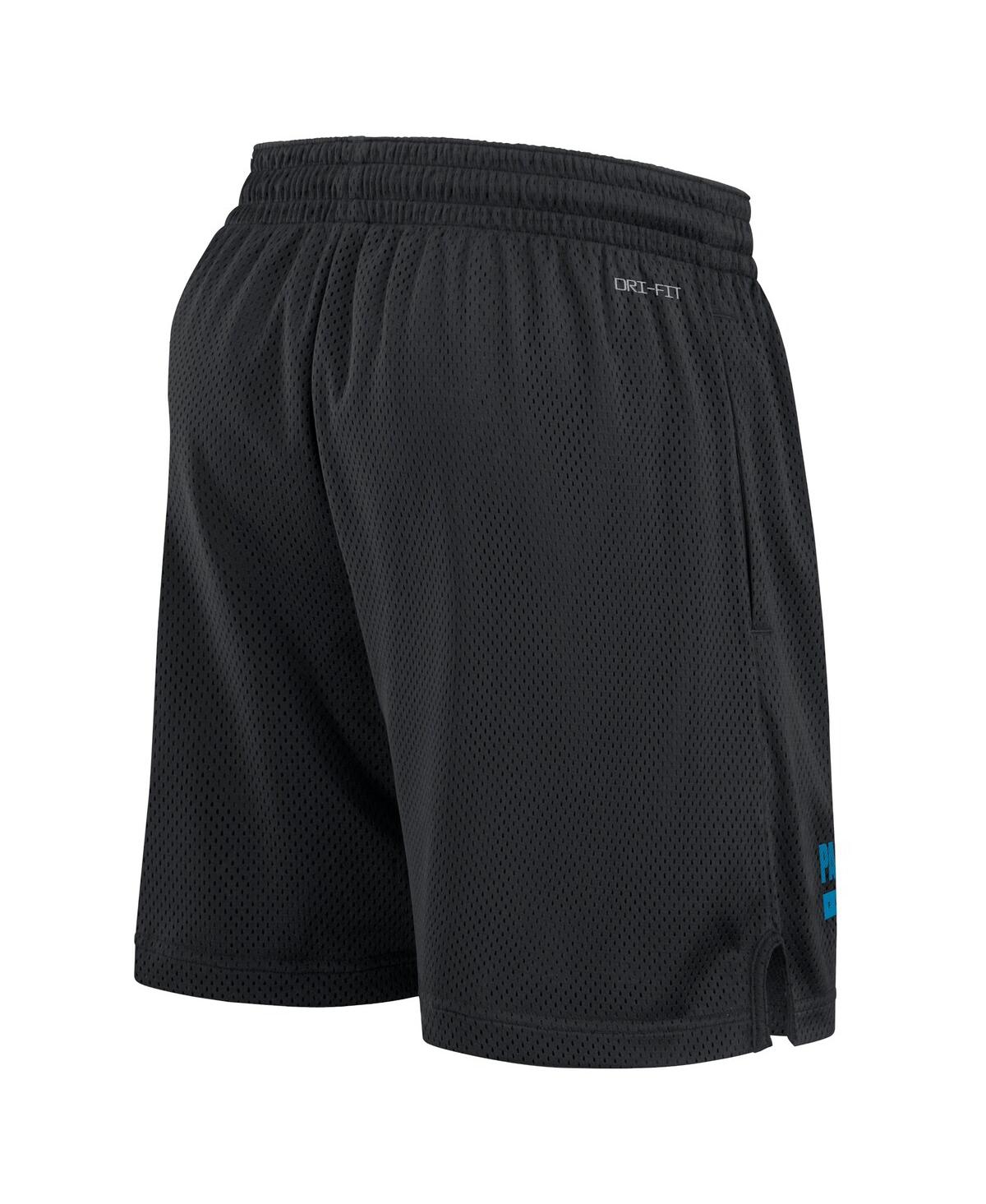Nike Men's Black Carolina Panthers 2024 Sideline Performance Mesh Shorts In Black