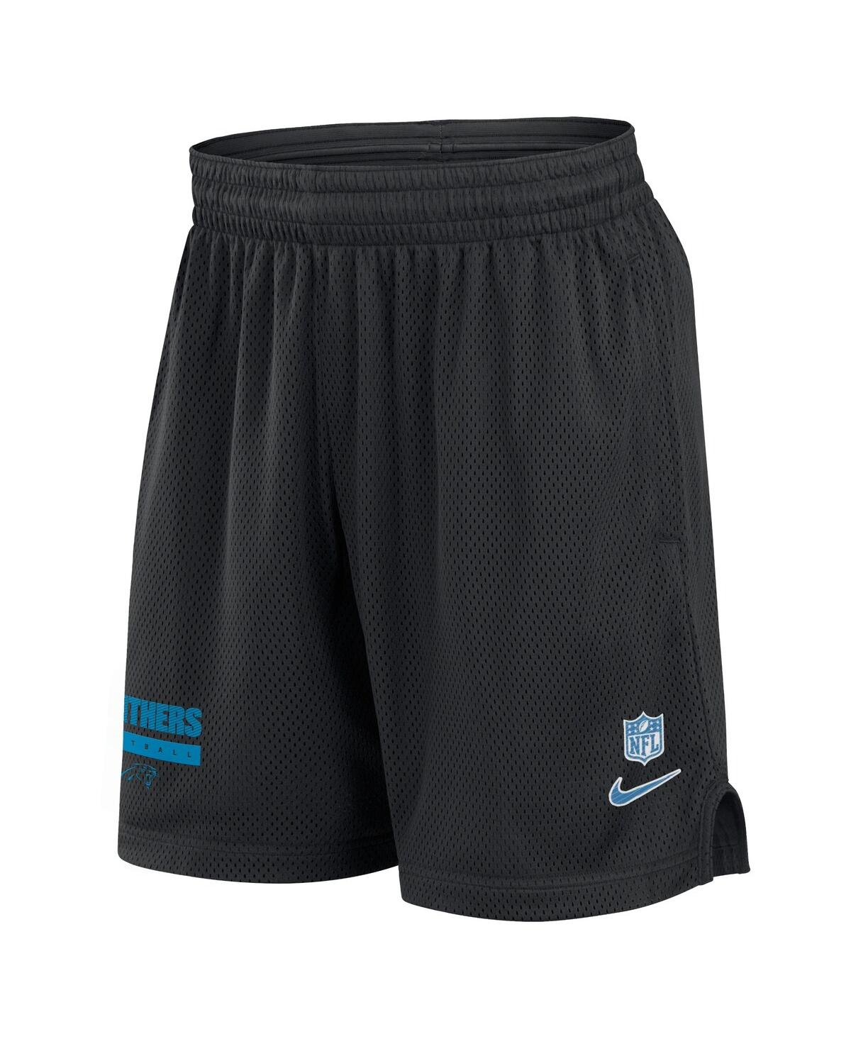 Nike Men's Black Carolina Panthers 2024 Sideline Performance Mesh Shorts In Black