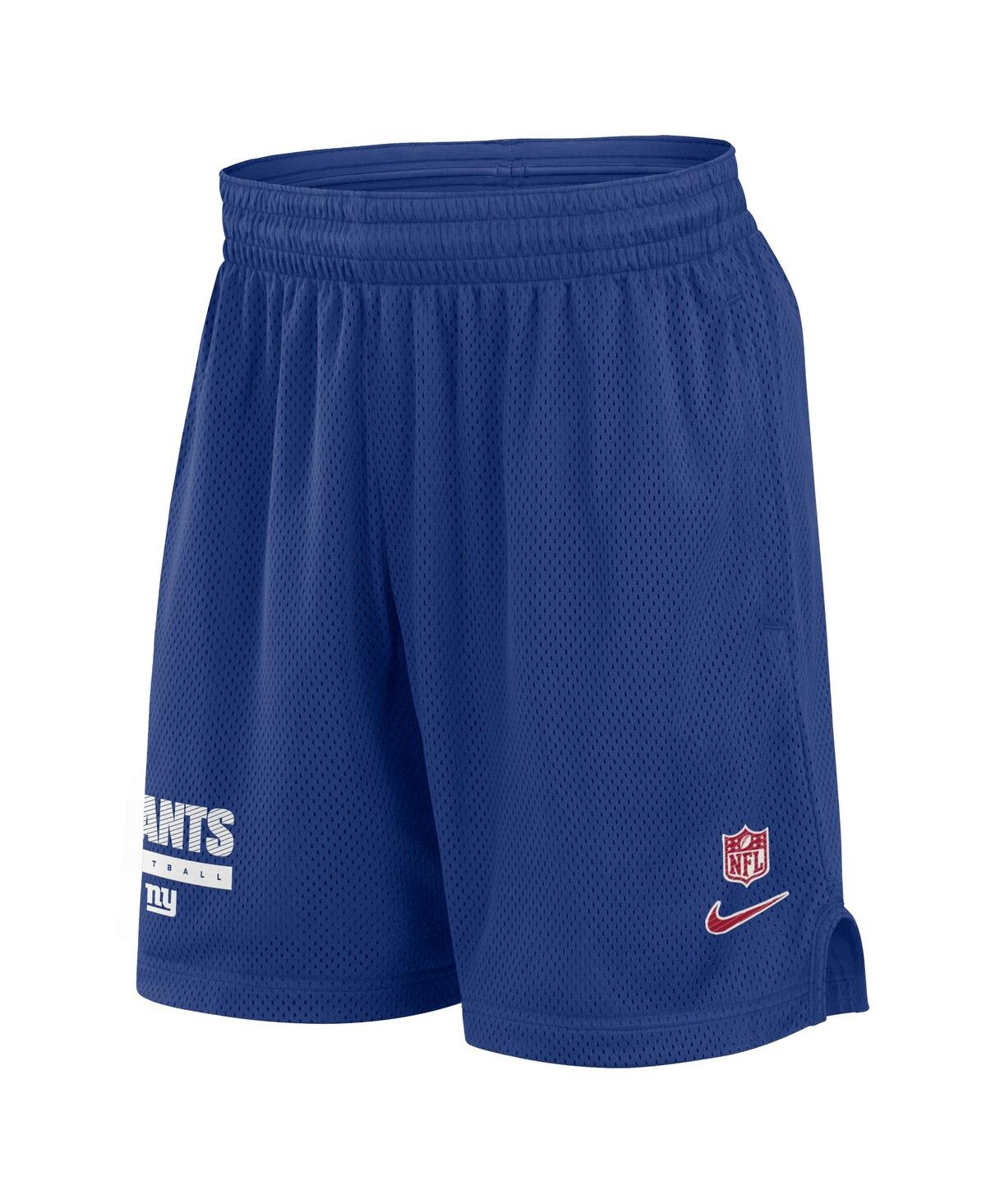 Nike Royal New York Giants 2024 Sideline Performance Mesh Shorts In Blue
