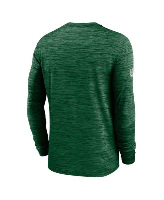 Men's Green New York Jets 2024 Sideline Velocity Performance Long Sleeve T-Shirt