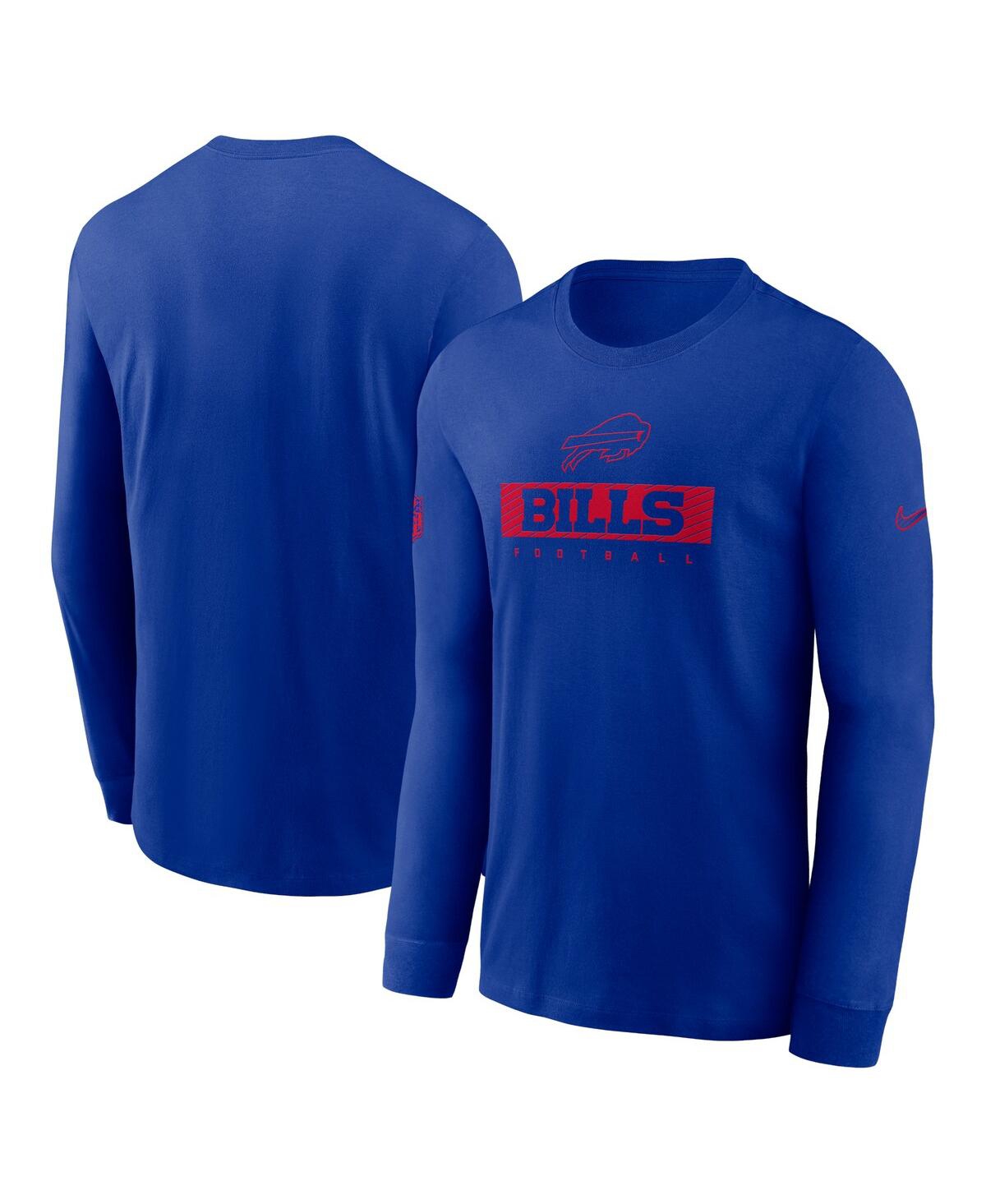 Nike Men's Royal Buffalo Bills Sideline Performance Long Sleeve T-shirt In Royal