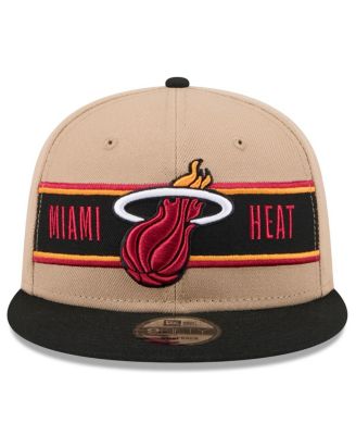 Men's Tan/Black Miami Heat 2024 NBA Draft 9FIFTY Snapback Hat