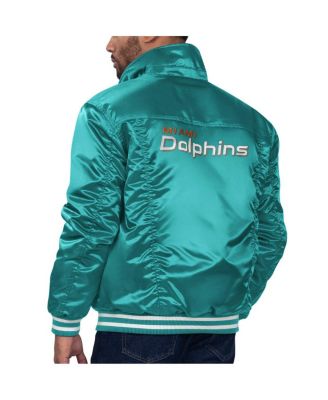 Levi’s x Starter Men's Aqua Miami Dolphins Silver Tab Trucker Full-Snap Jacket