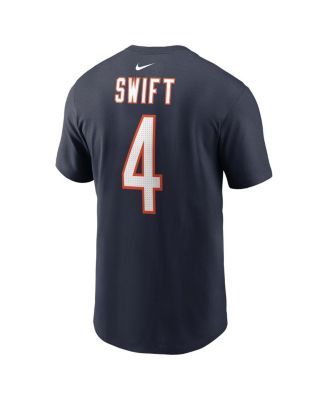 Men's D'Andre Swift Navy Chicago Bears Player Name Number T-Shirt