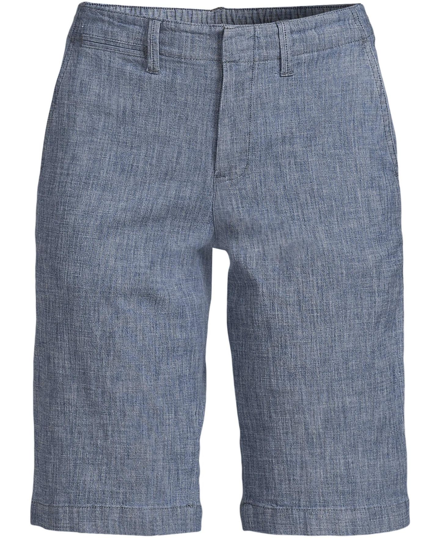 Женские шорты Lands' End Classic 12" Chambray, цвет: Небесно-голубой шамбре — фото 3
