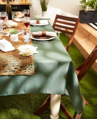 Tonal Lattice Print Outdoor Tablecloth, 60x84 Inches