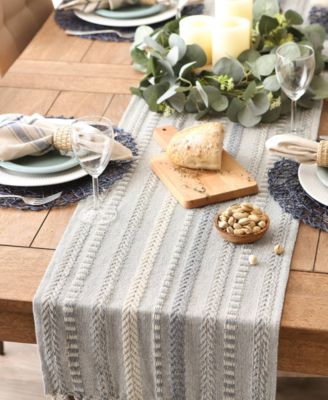 Braided Stripe Table Runner, 15x72 Inches