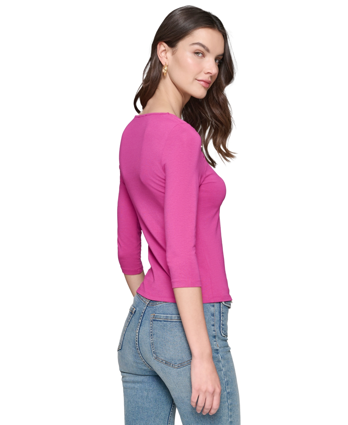 Karl Lagerfeld Paris Women's Embellished Square-Neck Top