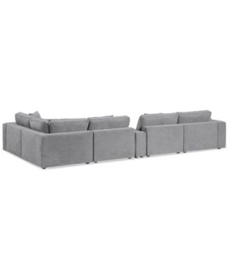 CLOSEOUT! Nycolle 6-Pc. Modular Fabric L-Shape Sectional with 1 Console, Created for Macy's