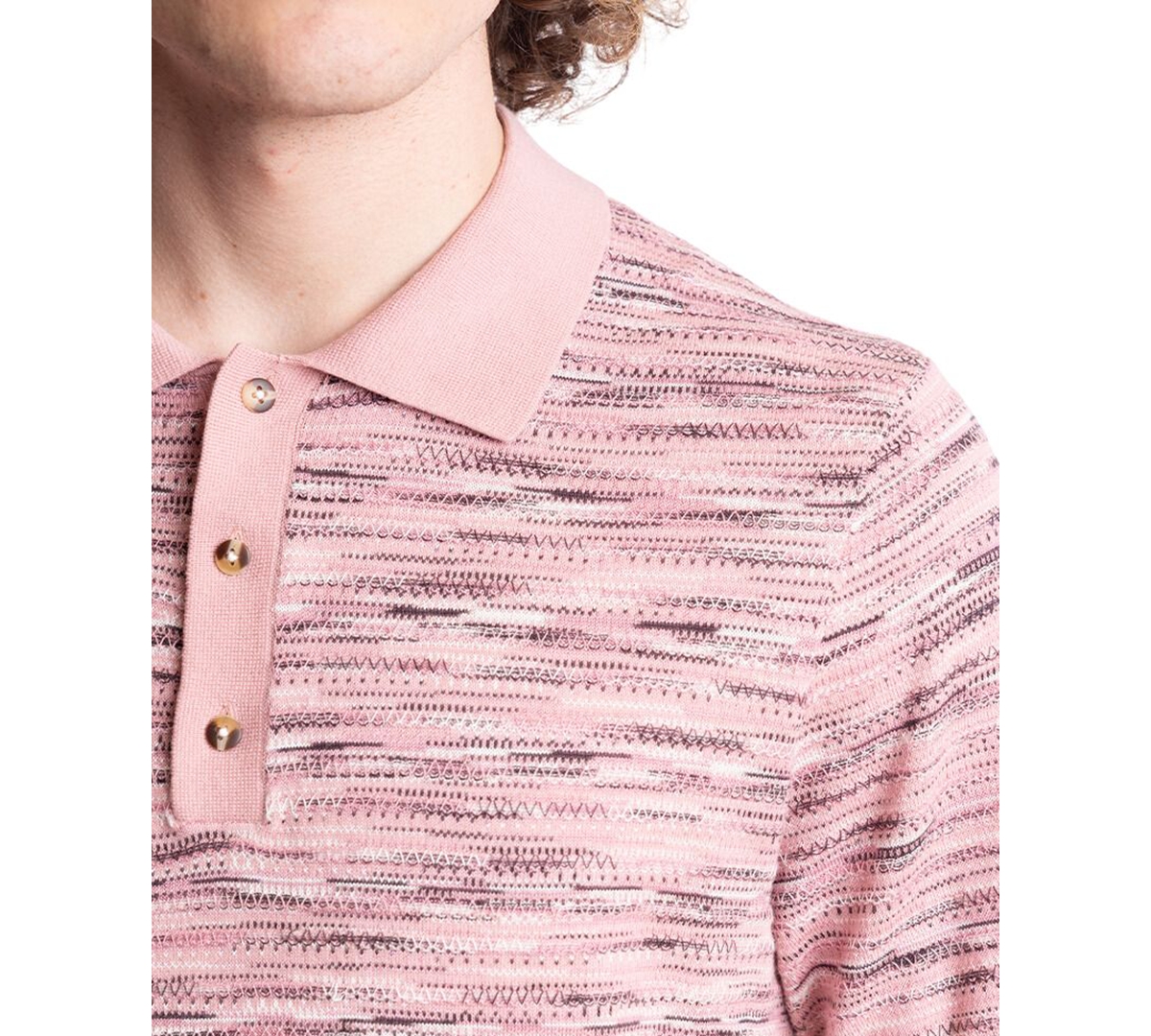 Paisley & Gray Men's Slim Fit Knit Ribbed Short Sleeve Polo Shirt