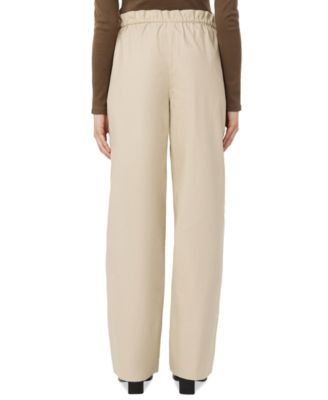 Women's Annie Paper Bag Drawstring Cotton Pull-On Pants
