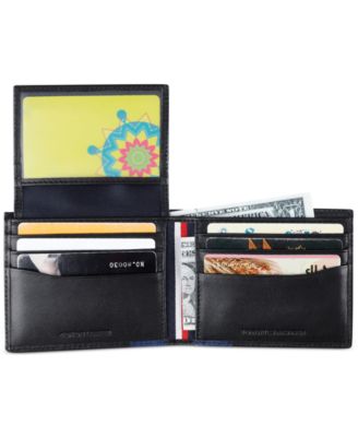 Men's RFID Pop Color Leather Bifold Wallet