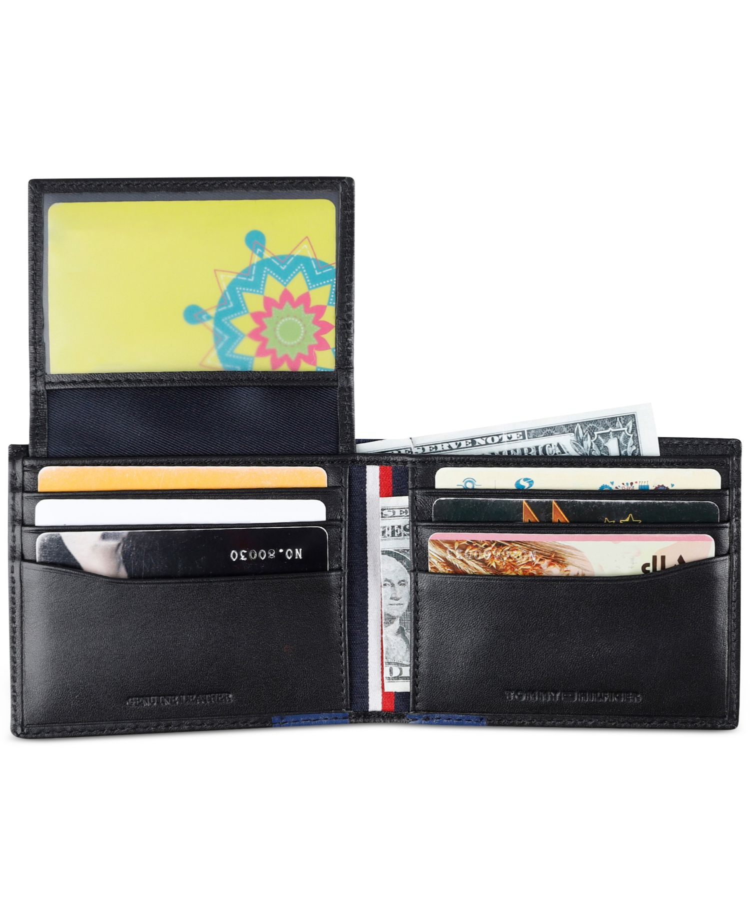 Men's RFID Pop Color Leather Bifold Wallet