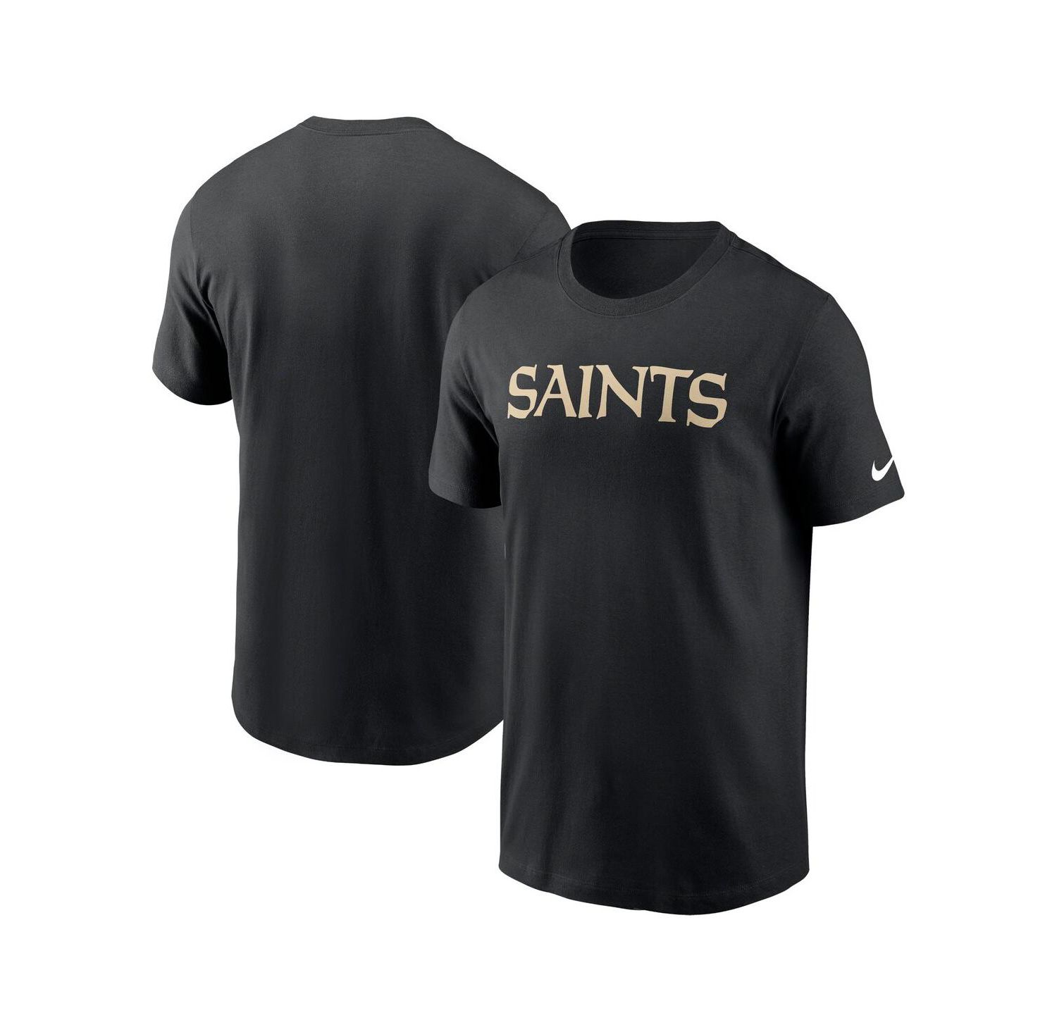 Men's Black New Orleans Saints Primetime Wordmark Essential T-Shirt