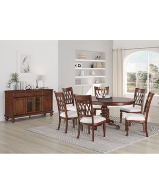 Daria 7-Pc. Dining Set (Round Table & 6 Side Chairs), Created for