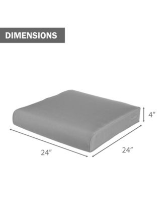 Outdoor Chair Cushion W24''xD24'' Soft, Fade-resistant Polyester, Removable Cover with Hidden Zipper, Adaptable Secure Ties, Set of 2 Available sizes suit your patio, garden, or terrace.