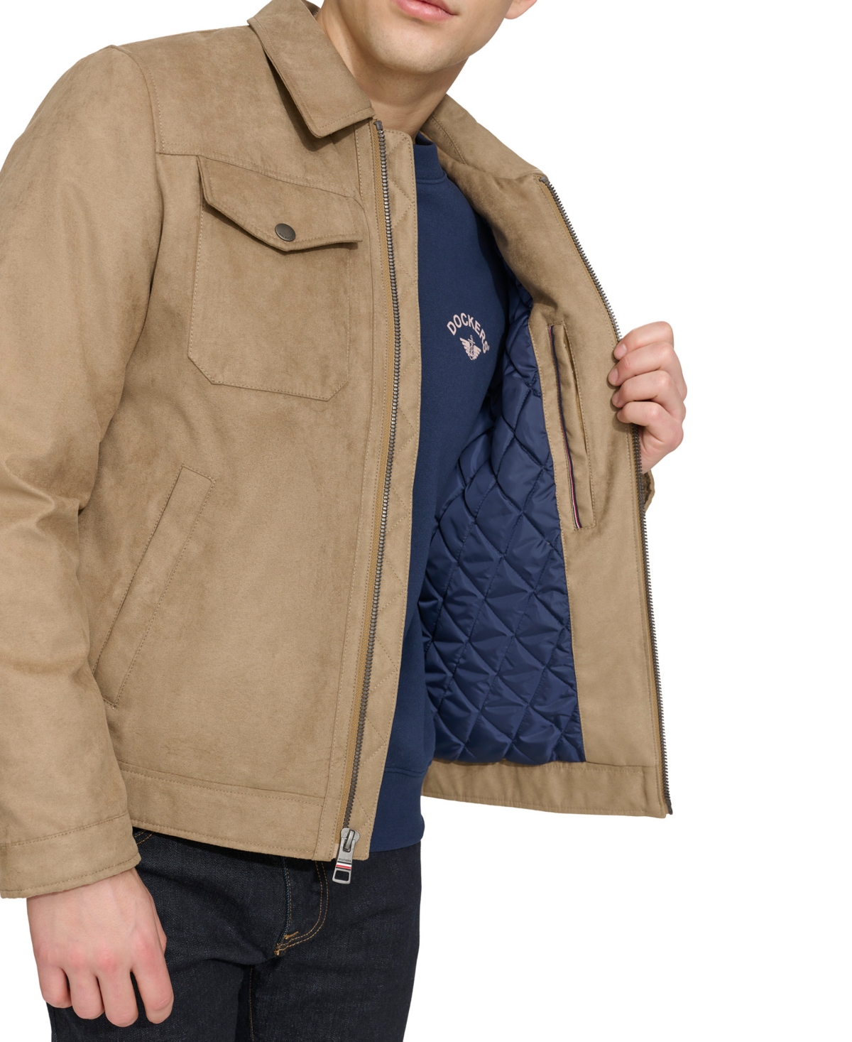 Tommy Hilfiger Men's Faux Suede Trucker Jacket