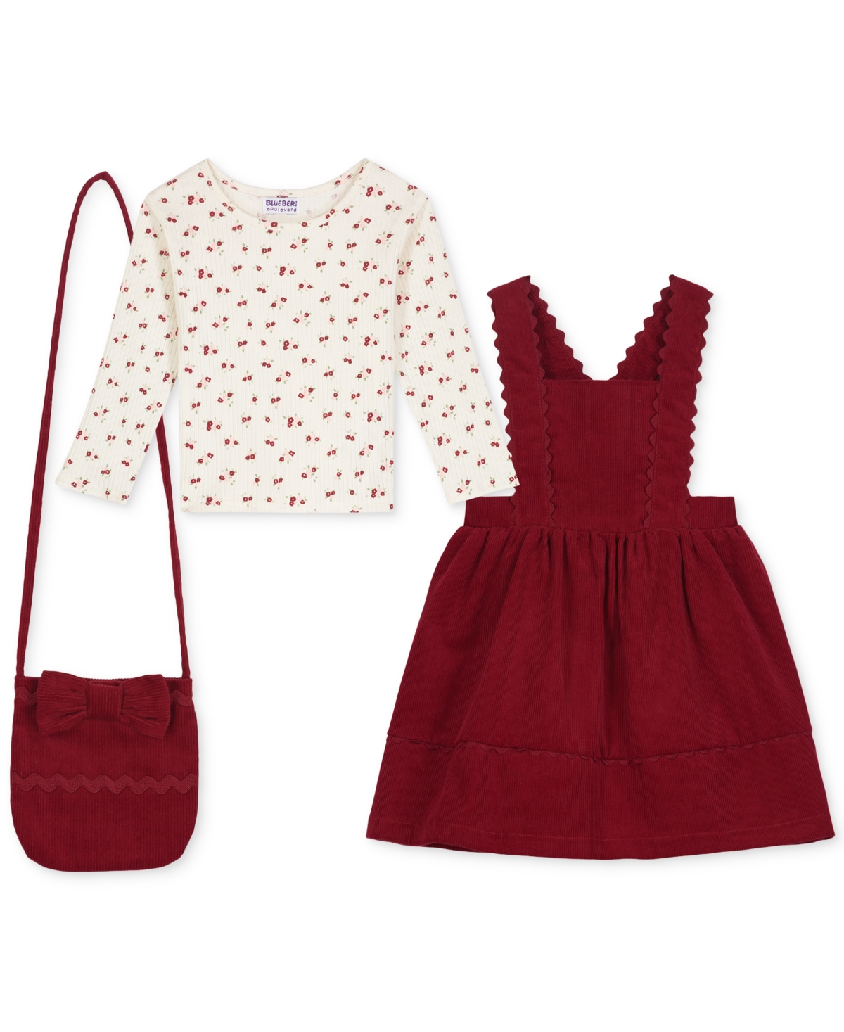 Blueberi Boulevard Toddle & Little Girls Corduroy Jumper Set