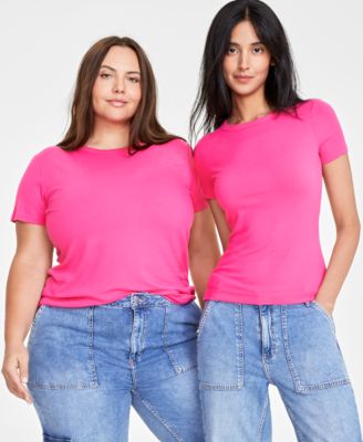 Women’s Plus size Ribbed T-Shirt, Created for Macy’s 