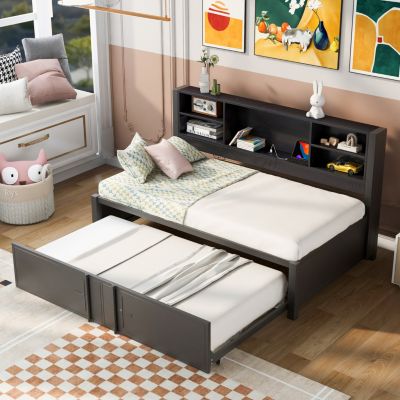Streamdale Daybed with Trundle, Shelves