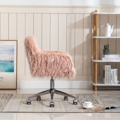 Comfy Faux Fur Office & Vanity Chair