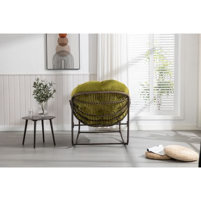 Padded Rattan Rocking Chair
