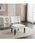 Boucle Tufted Accent Chair with Oversized Seating, White
