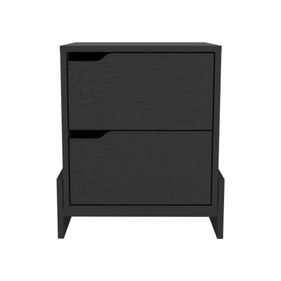 Brookland Nightstand with Drawers (Wengue Finish)