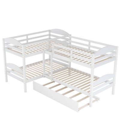 Streamdale Twin L-Shaped Bunk Bed With Trundle