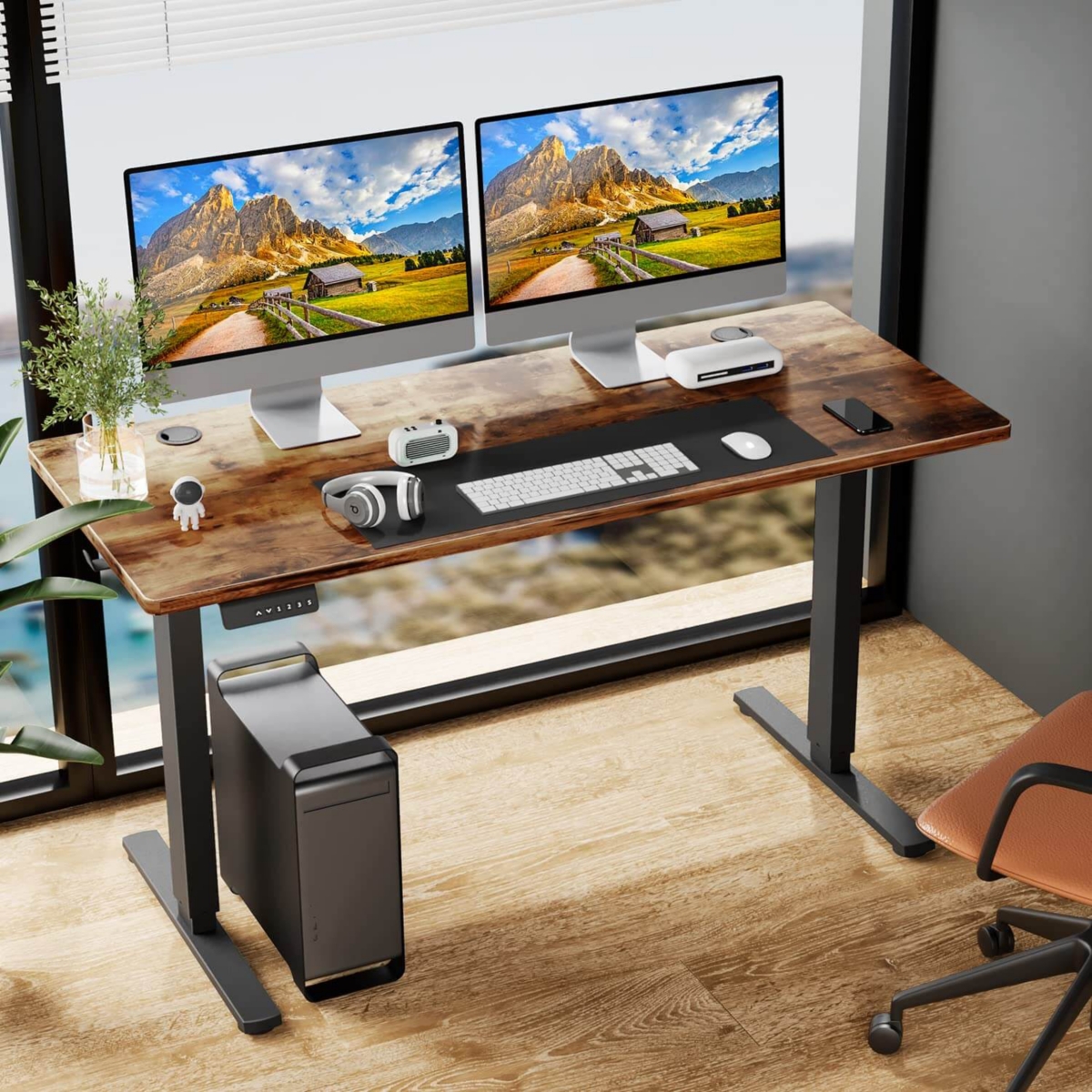Streamdale Furniture Electric Height Adjustable Standing Desk, Sit To Stand Ergonomic Computer Desk, 40