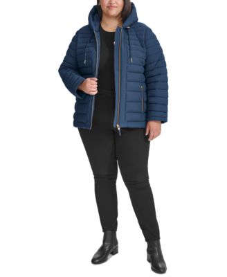 Plus Size Hooded Packable Puffer Coat, Created for Macy's